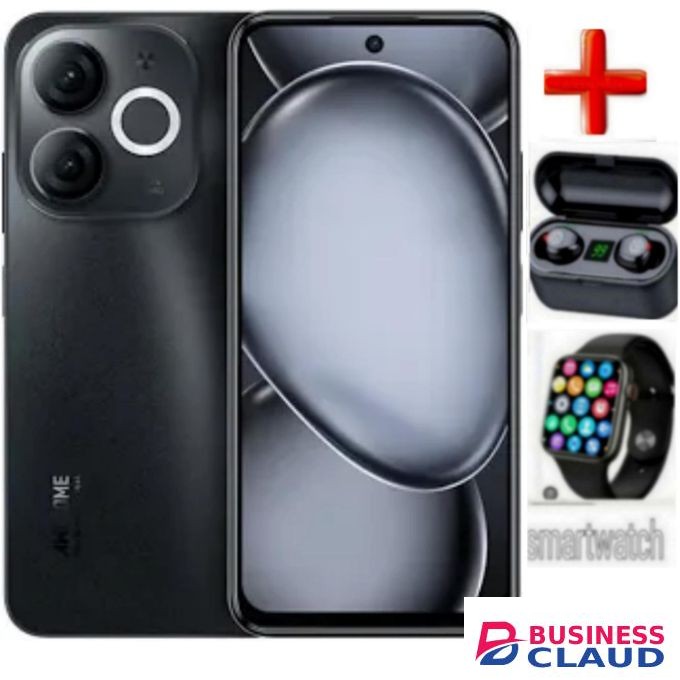 Itel A90, 6.7" Display, 5000 MAh Battery 4+4 GB Ram, 128 GB Storage +EARBUDS+SMART WATCH.