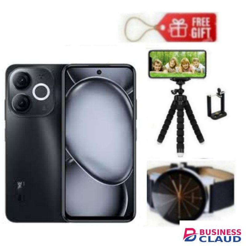 Itel A80, 6.7", 4GB RAM + 128GB, 5000mAh, Black , Web Watch+ Tripod Stand