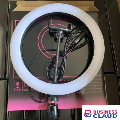 Compact LED Ring Light 10-Inch with Tripod for Content Creators