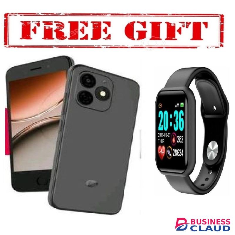 Itel A20, 5 Inch Display,32GB Storage+4(2+2)GB RAM,Front Fingerprint,1 YEAR WARRANTY COMES WITH A FREE SMART WATCH