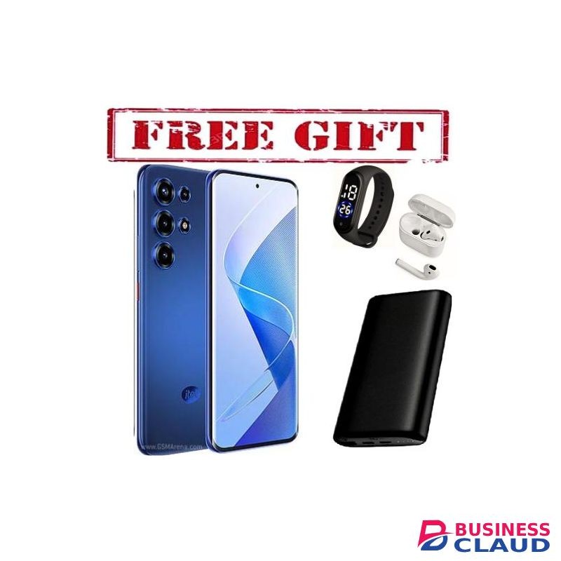 Itel ULTRA 128 GB Storage+UpTo 16GB RAM 600MAH BATTERY,CURVED SCREEN CORNING GORILLA GLASS. BLUE COMES WITH FREE GIFTS POWERBANK +AIRPODS + STRAPS FOR YOU
