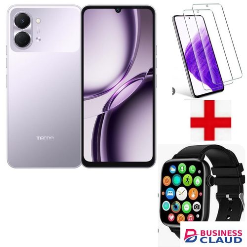 Tecno Pop 20,6.75-inch display, upto 8GB RAM+64GB storage,5000mAh Battery-1 YEAR WARRANTY+smartwatch+protector