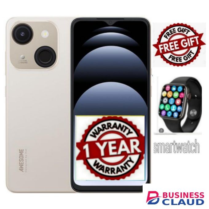 Itel A06 6.6" HD+, 32GB ROM + Up To 4GB RAM, 4000mAh, 4G+SMARTWATCH...Lii