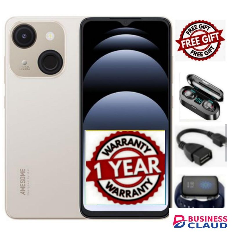 Itel A06 6.6" HD+, 32GB ROM + Up To 4GB RAM, 4000mAh, 4G+WATCH+OTG+EARBUDS...Lii