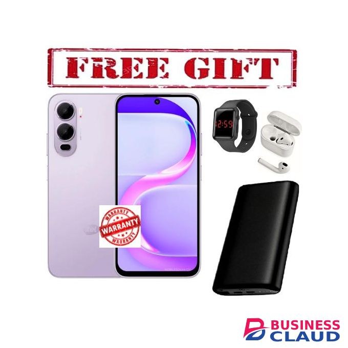 Itel City 200, 6.75", 8GB RAM + 256GB, 5200mAh (Dual Sim)-COMES WITH FREE LED WATCH , POWERBANK AND AIRPODS FOR YOU PURPLE