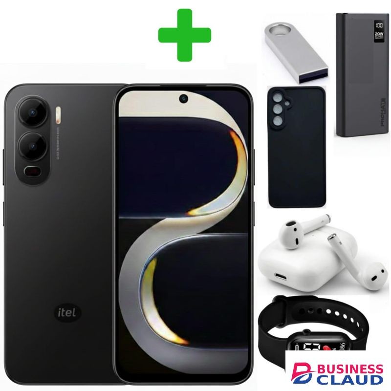 Itel City 200, 6.75", 6GB RAM + 128GB, 5200mAh (Dual Sim)+(12 MNTH WARRANTY)+Cover+Earpods+Led watch+Flash disk+Power bank