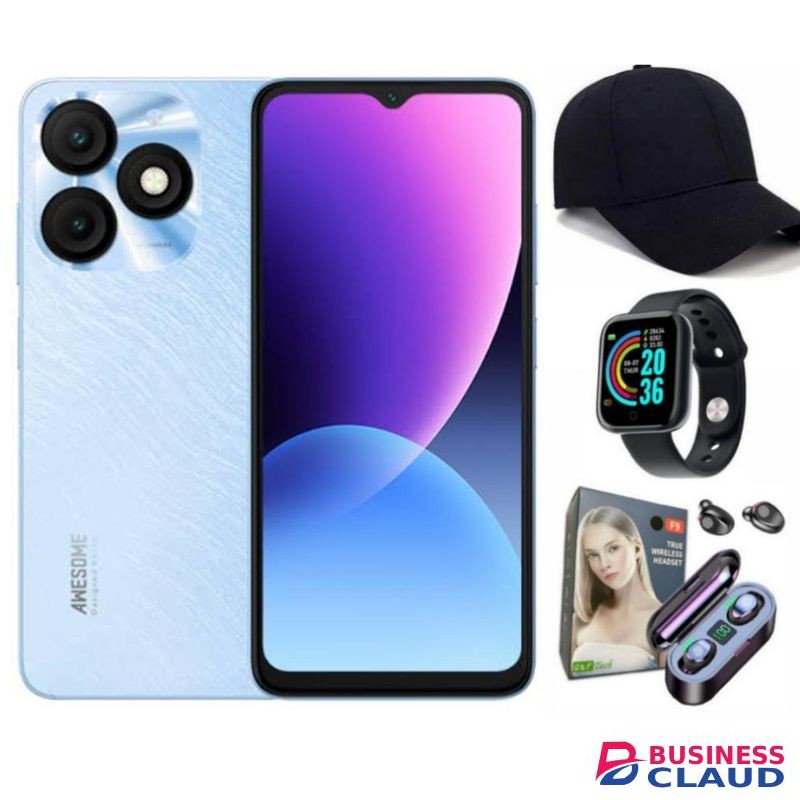 Itel A50 64GB ROM+6GB(2+4) RAM 6.6" Screen Phone Dual SIM 4G 8MP+5MP Camera 5000mAh Battery Fingerprint And Face Unlock Smart Phone + FREE GIFTS
