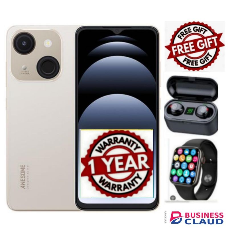 Itel A06 6.6" HD+, 32GB ROM + Up To 4GB RAM, 4000mAh, 4G+EARBUDS+SMARTWATCH...Lii