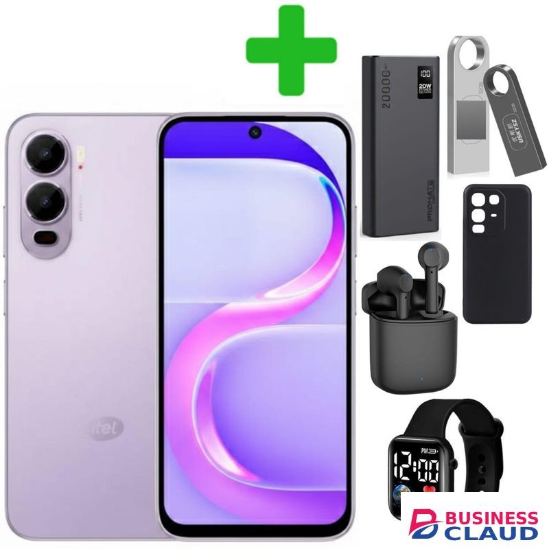 Itel City 200, 6.75", 6GB RAM + 128GB, 5200mAh (Dual Sim)+(12 MNTH WARRANTY)+Earpods+Power bank+Led watch+Flash disk+Cover