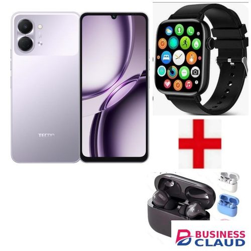 Tecno Pop 20,6.75-inch display, upto 8GB RAM+64GB storage,5000mAh Battery-1 YEAR WARRANTY+Powerbank+pods