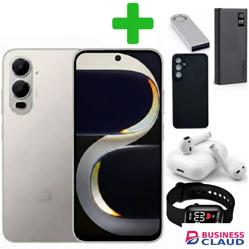 Itel City 200, 6.75", 6GB RAM + 128GB, 5200mAh (Dual Sim)+(12 MNTH WARRANTY)+Earpods+Led watch+Cover+Flash disk+Power bank