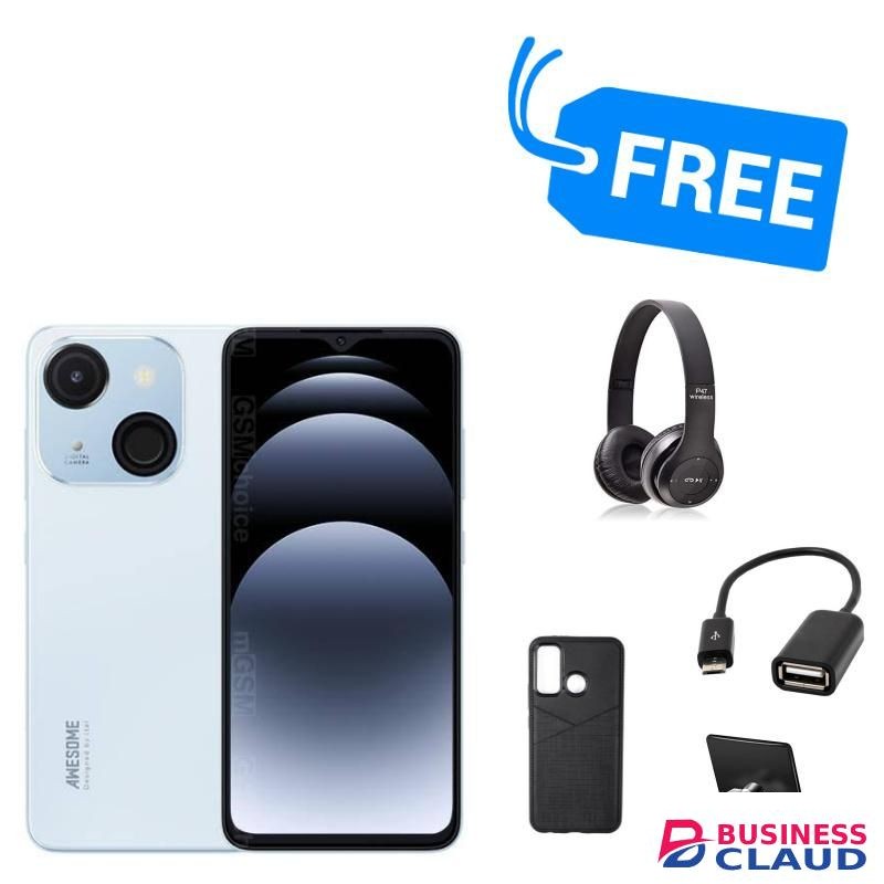Itel A06,6.6 SCREEN DISPLAY,UPTO 4GB RAM + 32GB STORAGE,HEADPHONES,OTG,RING & COVER,SPLY"