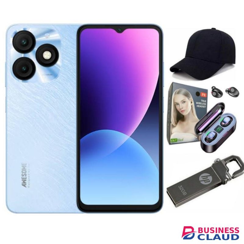 Itel A50 64GB ROM +(2+4)6GB RAM 6.6" Screen Phone Dual SIM 4G 8MP+5MP Camera 5000mAh Battery Fingerprint And Face Unlock Smart Phone + FREE GIFTS