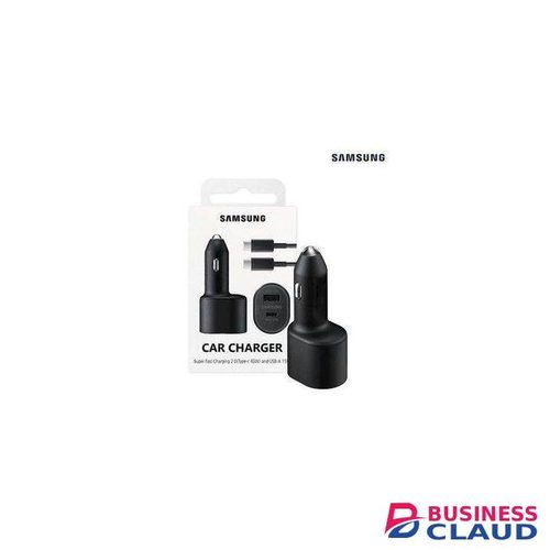 Samsung 45W+15W) Dual port superfast car charger With USB Type C Cable