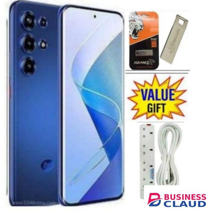 Itel Super 26 ULTRA,CURVED SCREEN, 256GB Storage+ Up To 16GB RAM 6000MAH BATTERY+FREE Extension Cable+flash disk-BLUE