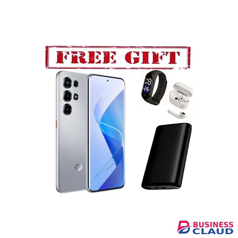 Itel s26 ULTRA 128 GB Storage+UpTo 16GB RAM 600MAH BATTERY,CURVED SCREEN CORNING GORILLA GLASS. silver COMES WITH FREE GIFTS POWERBANK +AIRPODS + STRAPS FOR YOU