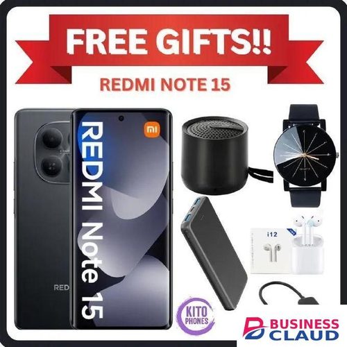 XIAOMI Note 15 256GB ROM +8 GB RAM 6.77" 120Hz AMOLED Curved Display 108 MP Rear Camera 20MP Selfie 6000mAh Battery + FREE GIFTS (SPEAKER+OTG CABLE+WATCH +POWERBANK+ EARPODS)