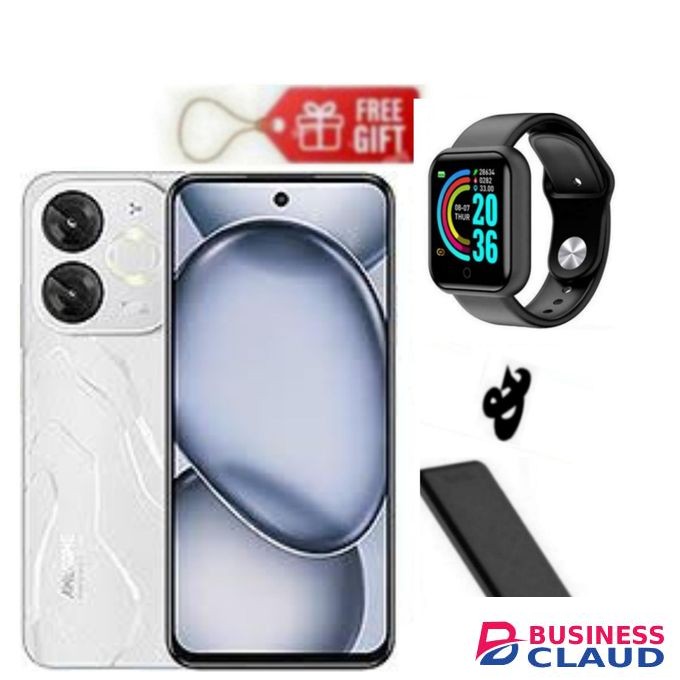 Itel A80, 6.7", 4GB RAM + 128GB, 5000mAh White , Power Bank+ Smart Watch