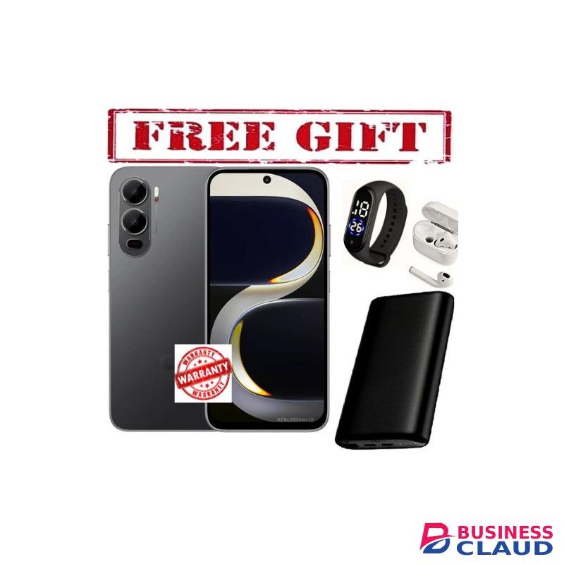 Itel City 200, 6.75", 6GB RAM + 128GB, 5200mAh (Dual Sim)- COMES WITH FREE STRAP WATCH , POWERBANK AND AIRPODS FOR YOU black