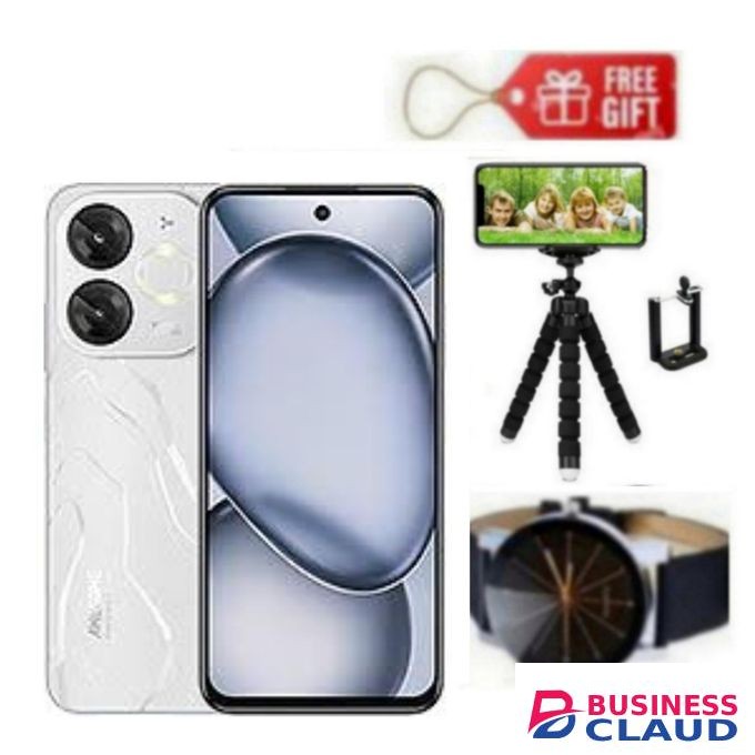 Itel A80, 6.7", 4GB RAM + 128GB, 5000mAh White, Web Watch+ Tripod Stand
