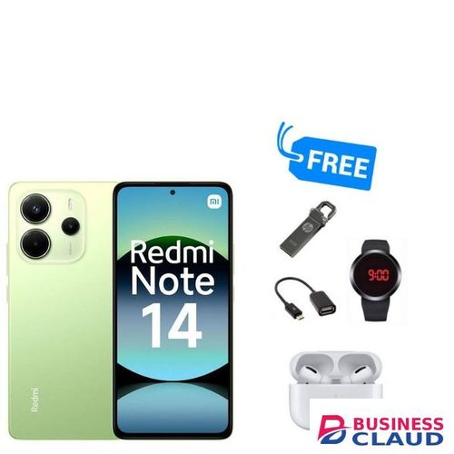 XIAOMI REDMI NOTE 14,6.67" INCHES,AMOLED,(8GB RAM +256GB ROM)5500MAH,108MP,33W,120HZ, & CLASSY FREEBIES