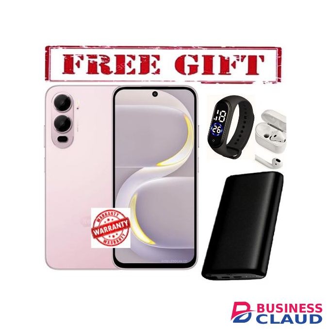 Itel City 200, 6.75", 8GB RAM + 256GB, 5200mAh (Dual Sim)- COMES WITH FREE STRAP WATCH , POWERBANK AND AIRPODS FOR YOU -PINK