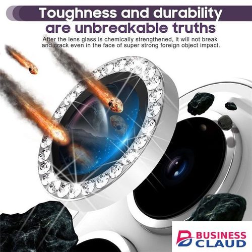 Tecno Camon 40 Pro Phone Case, Women's Metal Ring Camera Lens Protector with Diamond Glitter Decoration