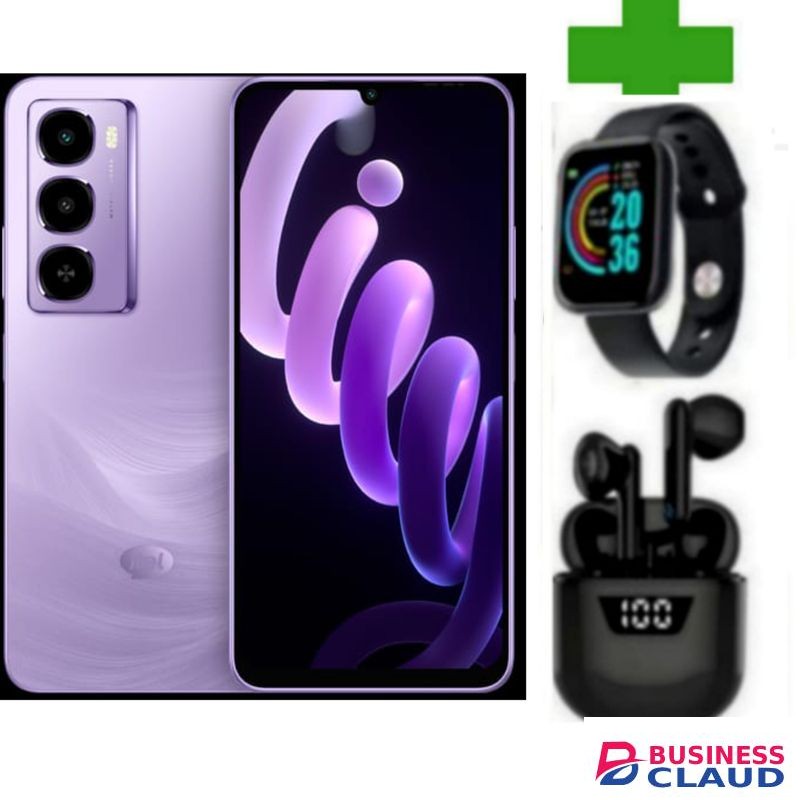Itel City 100 4G,13 MP"18GB RAM+128GB ROM"5200 MAh+GIFTS,SMART WATCH,I12 PODS