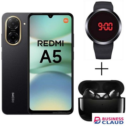 XIAOMI Redmi A5 RAM, 4GB RAM + 128GB ROM, 5200 MAh, Dual Sim - Black + Free Gifts