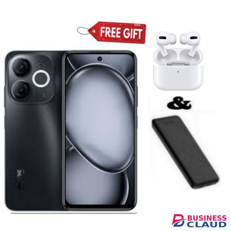 Itel A80, 6.7", 4GB RAM + 128GB, 5000mAh, Black, Power Bank+Airpods