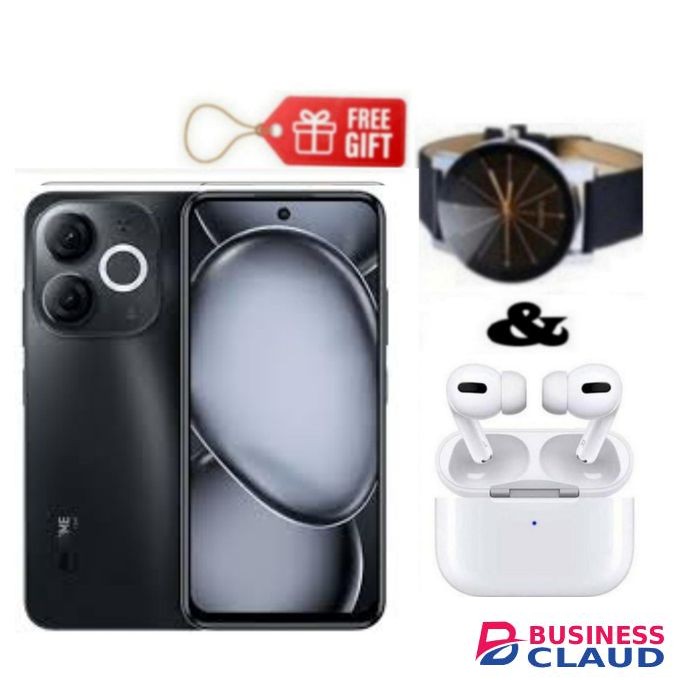 Itel A80, 6.7", 4GB RAM + 128GB, 5000mAh, Black , Web Watch+Airpods