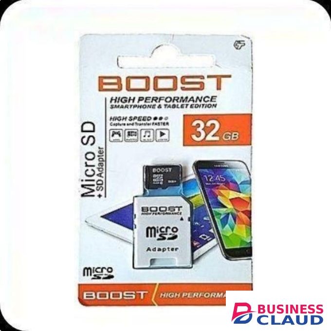 Boost BEST Quality Durable Phone Memory Card 32GB High Speed For Smartphones & Button Katululu Phone Bontel L600, L800 & Tecno T301 , T402, Itel IT5082, IT2160 , IT2163, IT 2165, IT5027, IT5081