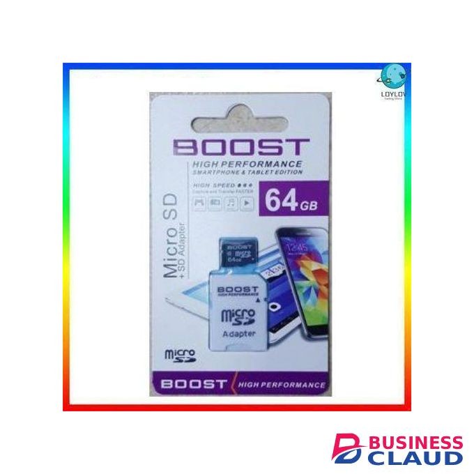 Boost BEST Quality Durable Phone Memory Card 64GB High Speed For Smartphones & Button Katululu Phone Bontel L600, L800 & Tecno T301 , T402, Itel IT5082, IT2160 , IT2163, IT 2165, IT5027, IT5081,Vonex