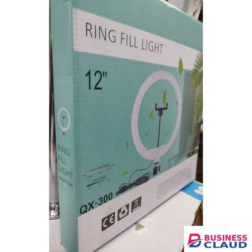 QX300 LED Ring Light 12-Inch Adjustable Brightness and Color Temperature USB Powered Stand Phone Holder for Content Creators Makeup Artists Vlogging