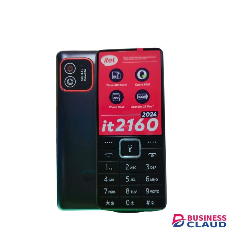 Itel 2160 (2024), 1.8", 32MB + 32MB (Dual SIM),1000mAh - Black
