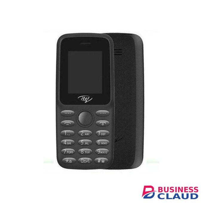 Itel 2163 1.8"Display 1000mAh,Torch, Wireless FM- Dual Sim- Black