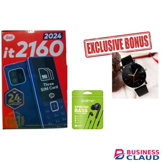 Itel 2160//TRIPPLE SIM//FREE EARPHONES//WEB WATCH