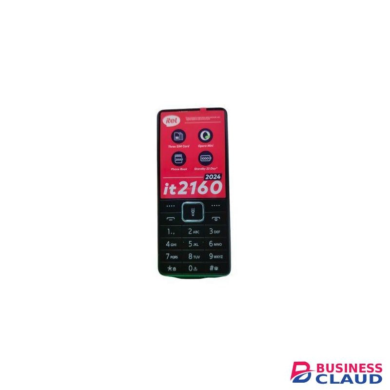 Itel lt 2160 (2024), 1.8", 32MB + 32MB (Triple SIM),1000mAh - Black