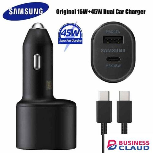 Samsung Galaxy M34 5G (45W+15W) Dual port superfast car charger With USB Type C Cable 2