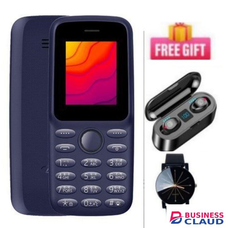 Itel 2163, 1.8"screen 1000mAh, Bright Torch...Wireless FM- Dual Sim. Gifts