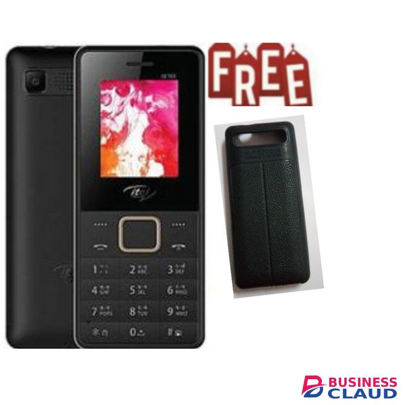 Itel 2160 - Dual SIM - Dark BLACK+ FREE COVER