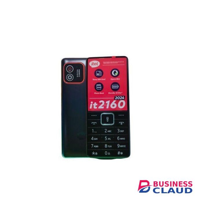 Itel MOBILE PHONE 2160//TRIPPLE SIM CARD//1000MAH-Blk +Free Gift