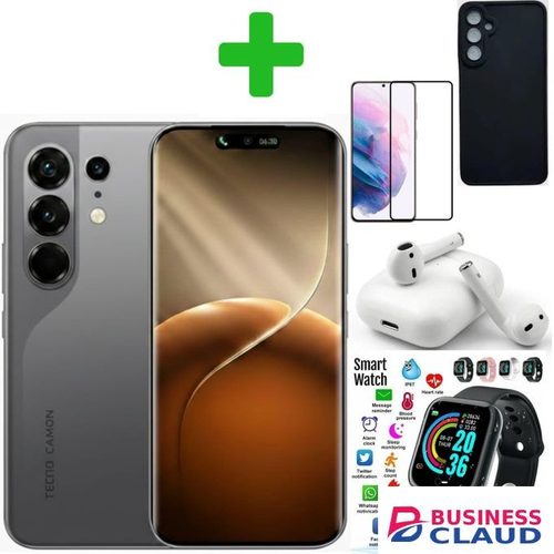 Tecno CAMON 50- 6.67" 256GB ROM + 8GB RAM, 50MP CAMERA (Dual SIM) 5200mAh Battery+(12 MONTHS WARRANTY)+Cover+Earpods+Smart watch