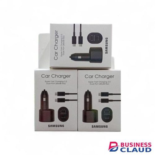 Samsung SM Car Charger,Dual portC-C 45W and USB -C 15W,Super fast charging 2.0,Suitable for all type c gadgets
