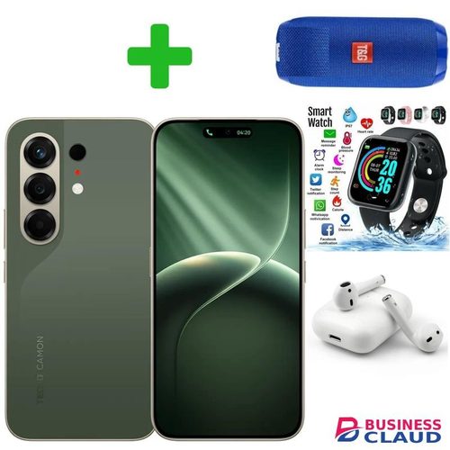 Tecno CAMON 50- 6.67" 256GB ROM + 8GB RAM, 50MP CAMERA (Dual SIM) 5200mAh Battery+(12 MONTHS WARRANTY)+Smart Watch+Earpods+Speaker