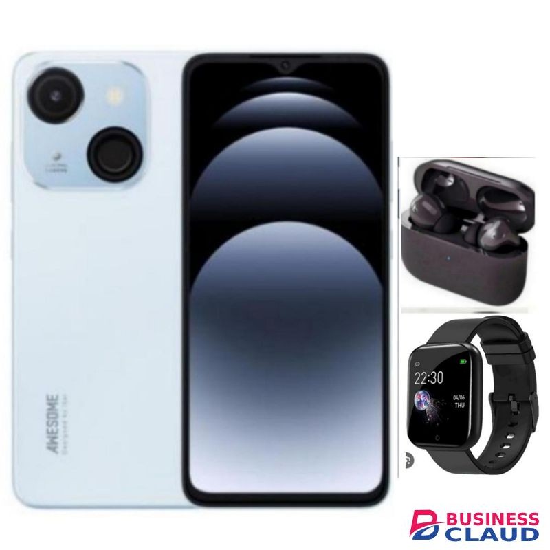 Itel A06 6.6"Display+32GB ROM + Up To 4GB RAM, 4000mAh, 4G+EARPODS+WATCH