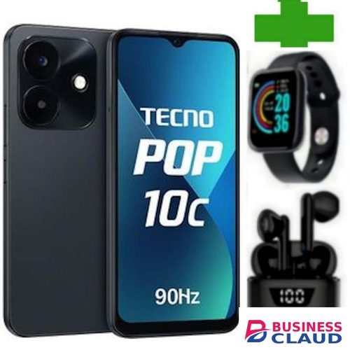 Tecno Pop 10c - 6.67'' - 128GB ROM - Android 15 Smart - 13MP Rear/8MP Front - 5000mAh I12