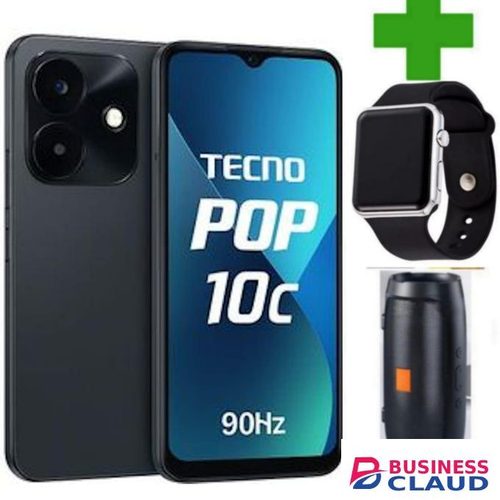 Tecno Pop 10c - 6.67'' - 64GB ROM -2+2 UPTO 4GB RAM - Android 15 Smart - 13MP Rear/8MP Front - 5000mAh SPEAKER