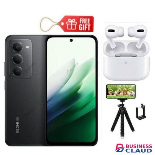 XIAOMI Redmi 15, 6.9' Display, 6GB RAM + 128GB ROM (Dual SIM) 50MP Camera, 7000mAh Black + Tripod Stand & Airpods