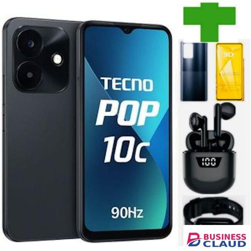 Tecno Pop 10c - 6.67'' - 128GB ROM - Android 15 Smart - 13MP Rear/8MP Front - 5000mAh COVER